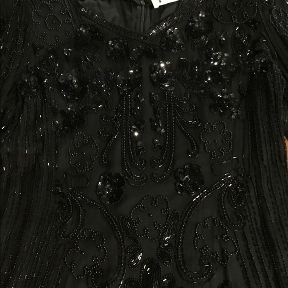 Nite Line - Black beaded Long Dress - Picture 4 of 7